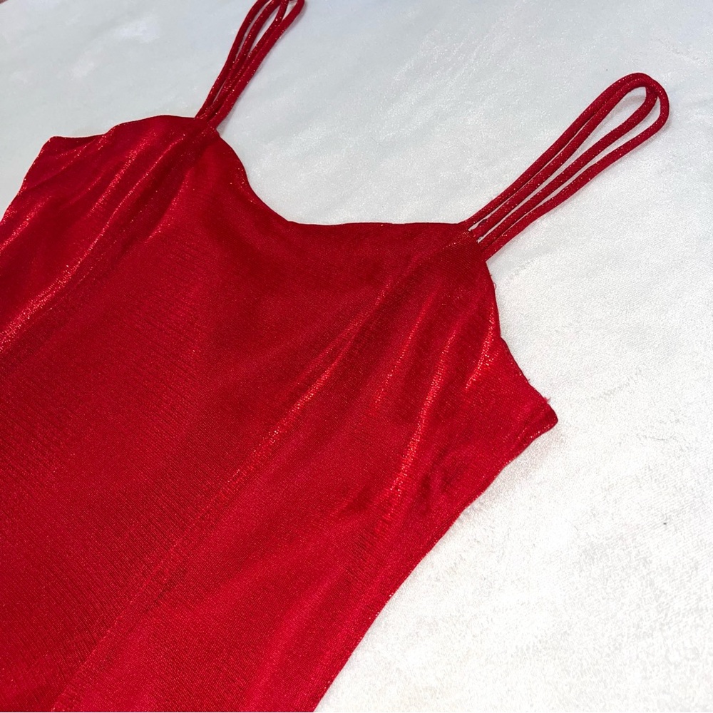 Vintage 1990s All That Jazz Red Skater Dress